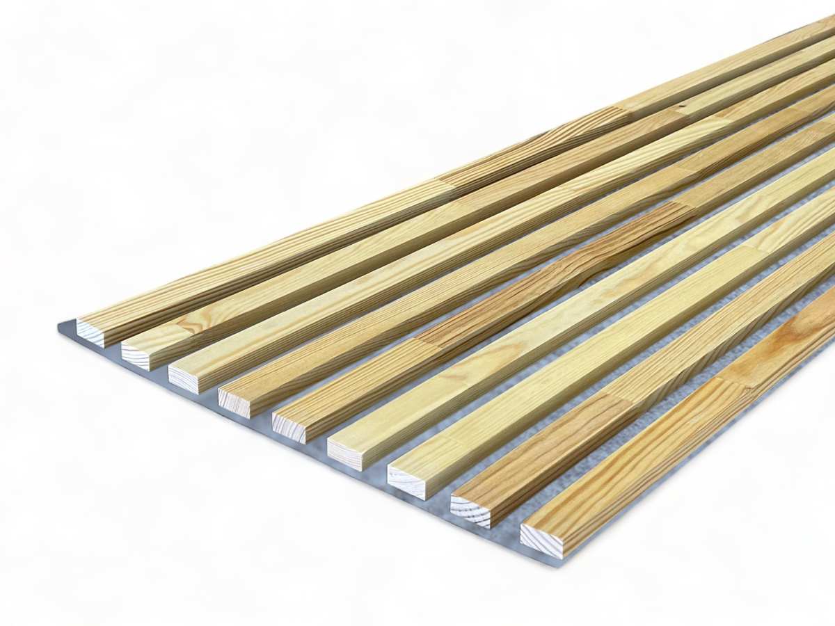 Massivholz Akustikpaneele Grau 2600 x 400 mm Kiefer - geölt