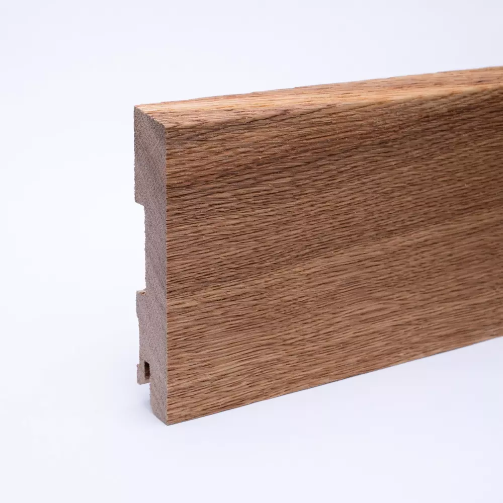 solid wood skirting 100mm with chamfered front edge oiled oak