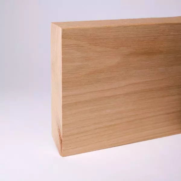 Solid wood skirting board with beveled 120mm - raw cherry