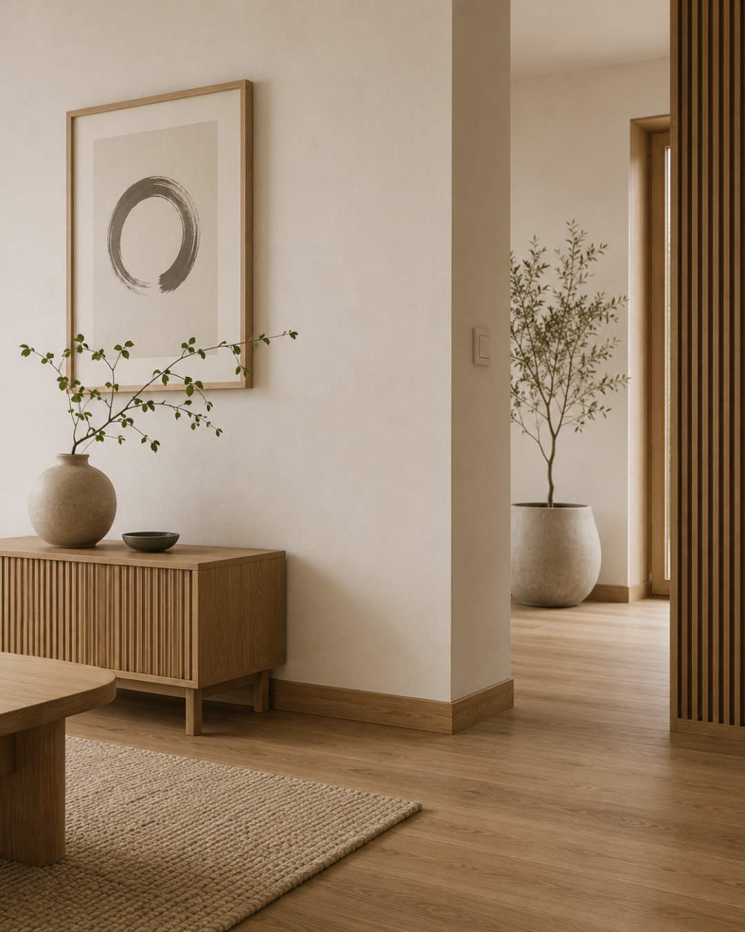 Rodapié con acabado tipo madera 60 mm, roble claro