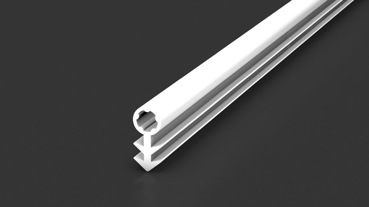 Prinz guarnizione tubolare per alluminio-battiscopa 4 mm - N. 354 - Bianco - 100 m
