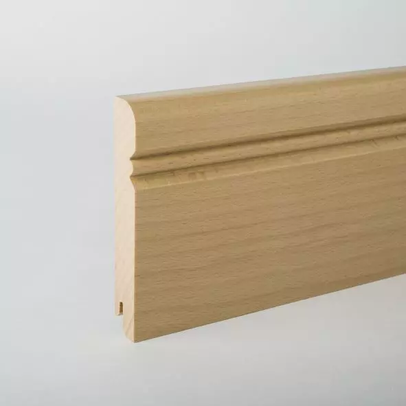 solid wood skirting 100mm with Altreno profile varnished beech