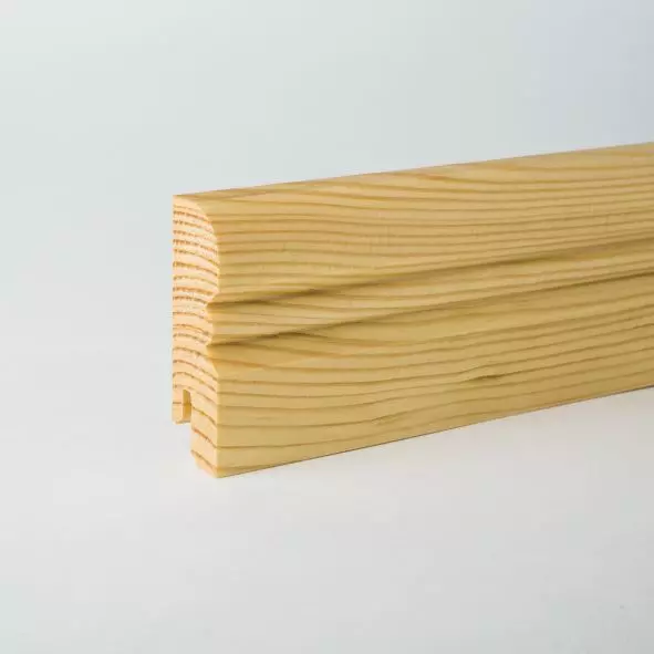 Solid wood skirting board Alt Reno profile 80mm - oiled pine