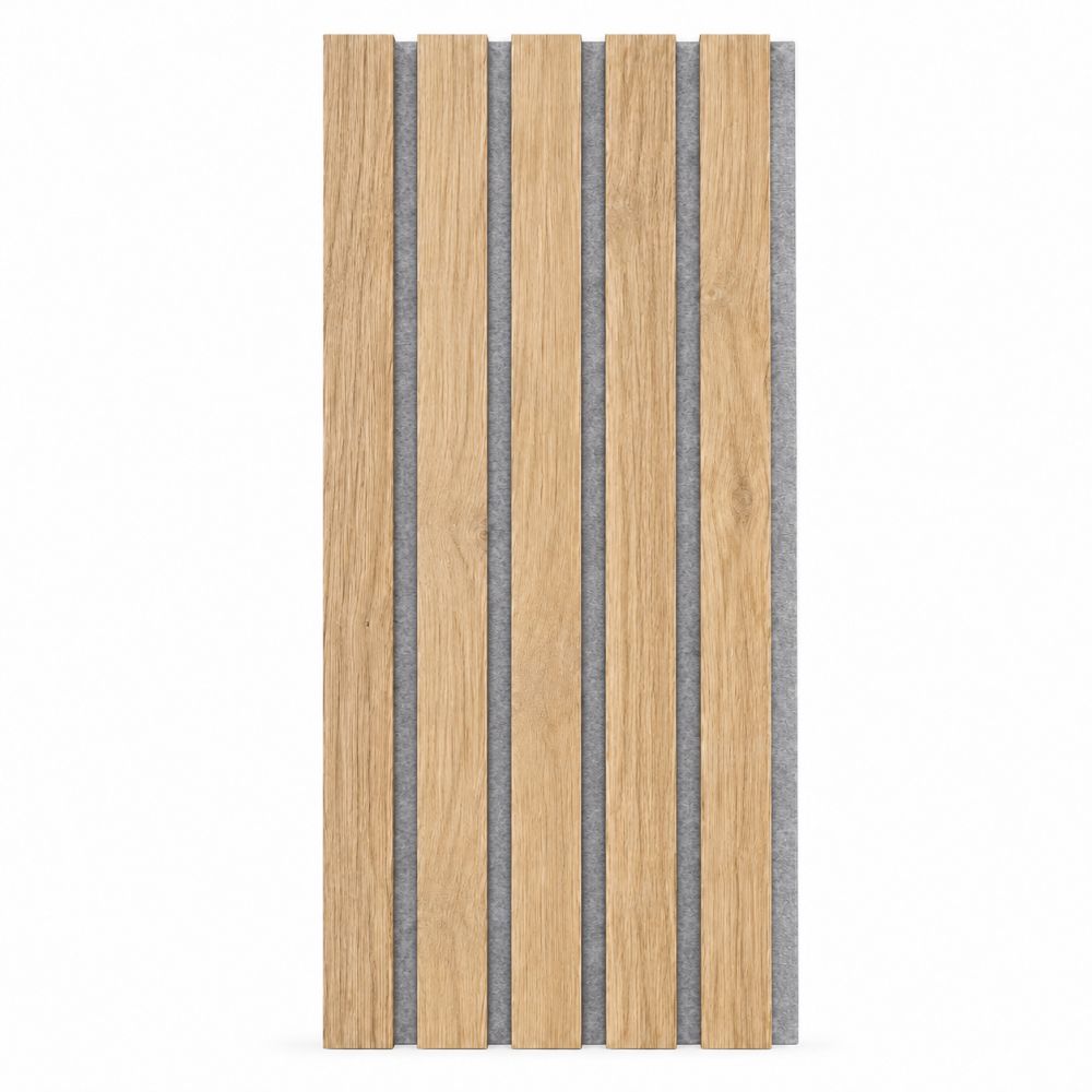 Pannello acustico LX 2600 x 400 mm - Feltro acustico grigio - Oak natural