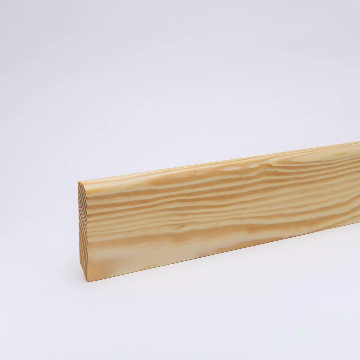 Solid wood skirting board rounded 90mm - pine oiled