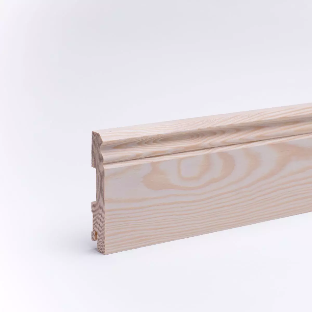 solid wood skirting 120mm with Berlin profile untreated pine