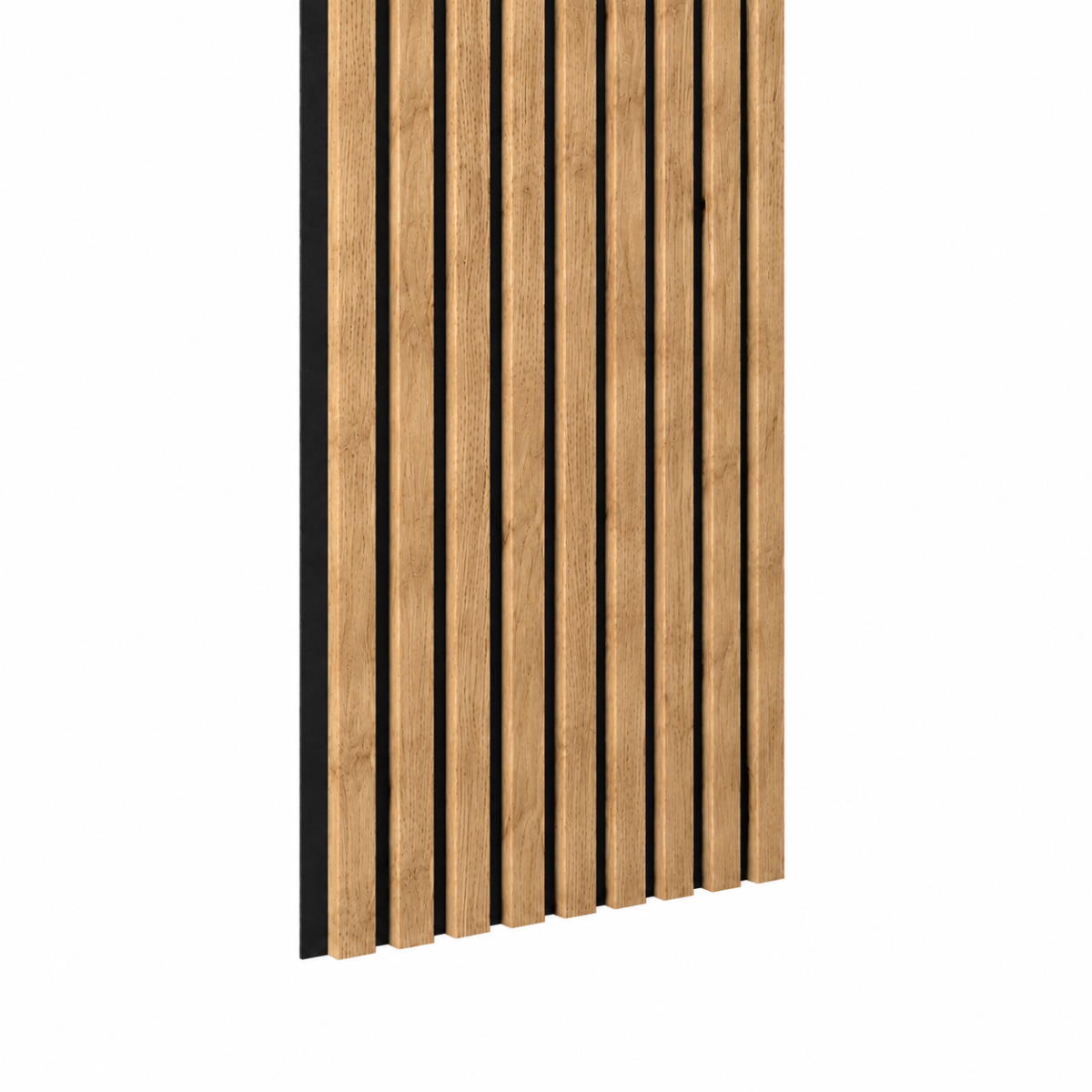 Acoustic+ Akustikpaneel Eiche Pure 2600 x 400 mm - Akustikfilz Schwarz