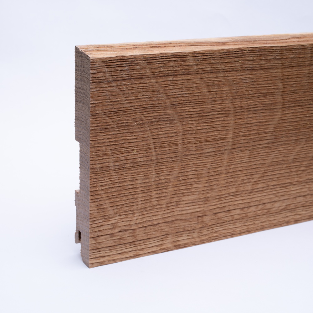 solid wood skirting 120mm with chamfered front edge oiled oak