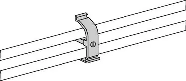Fastening clamp for heating pipe cladding white 90 x 40 mm