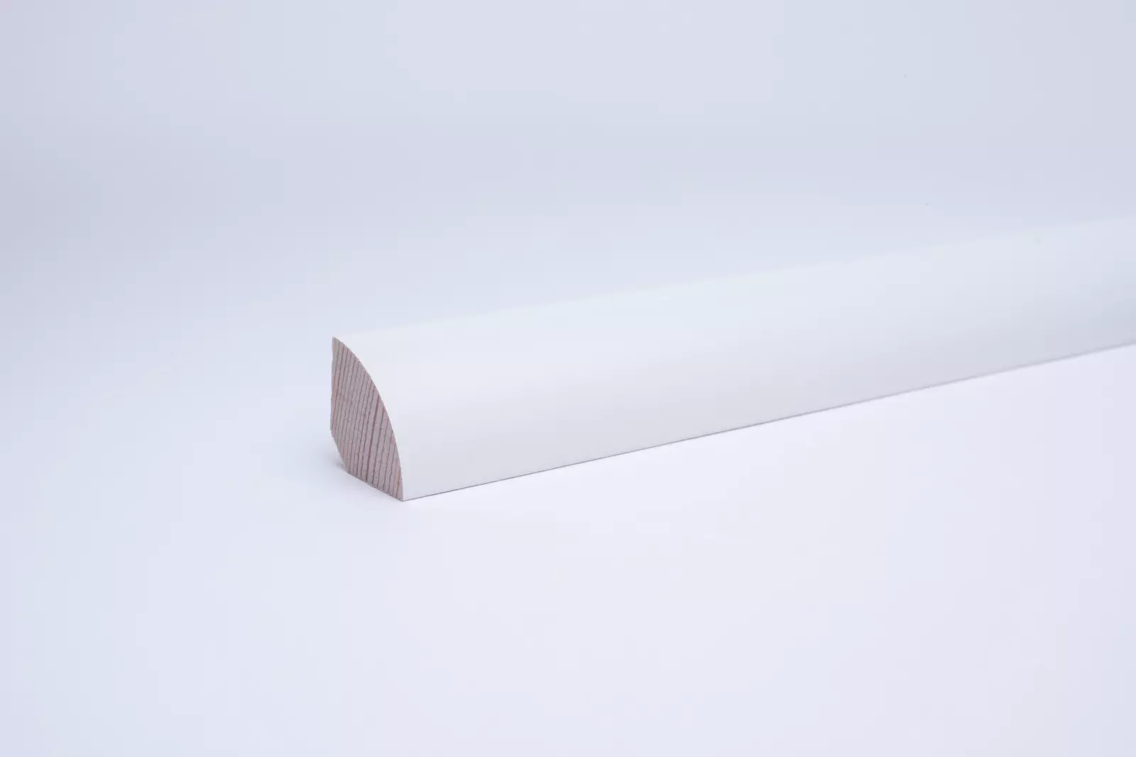 Viertelstableiste Massivholz 14 x 14mm Weiß lackiert RAL9010