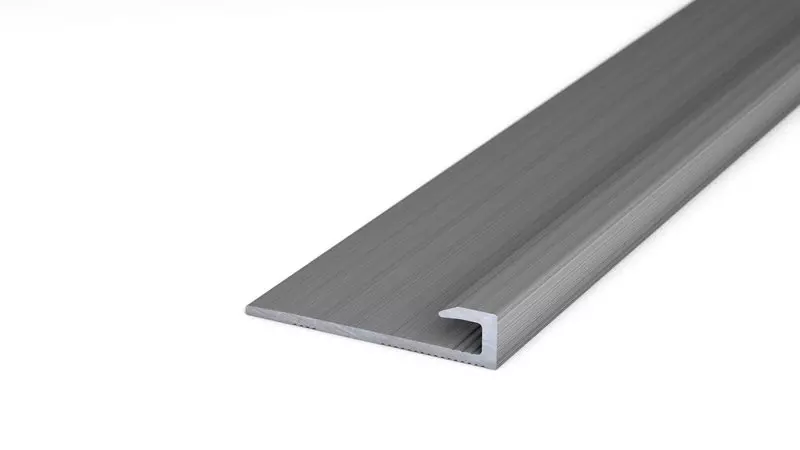Alu-Abschlussprofil Nr. 211, 27 x 5,4 mm - Edelstahl 270 cm