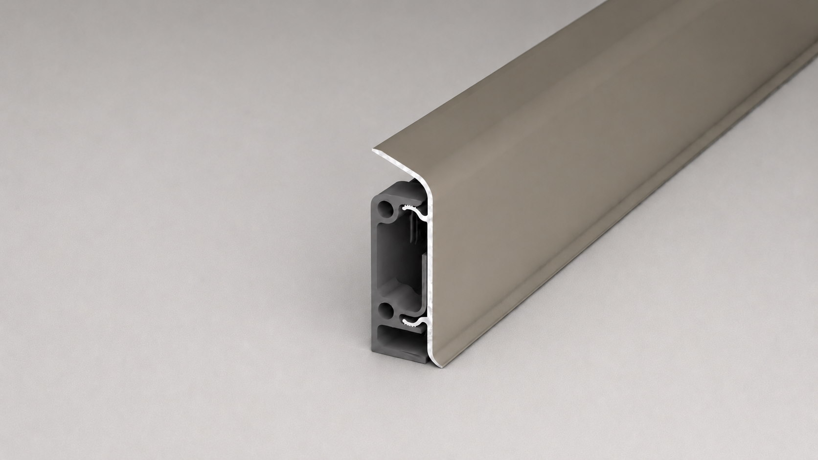 Zoccolino di metallo per montaggio cavi - acciaio inox opaco