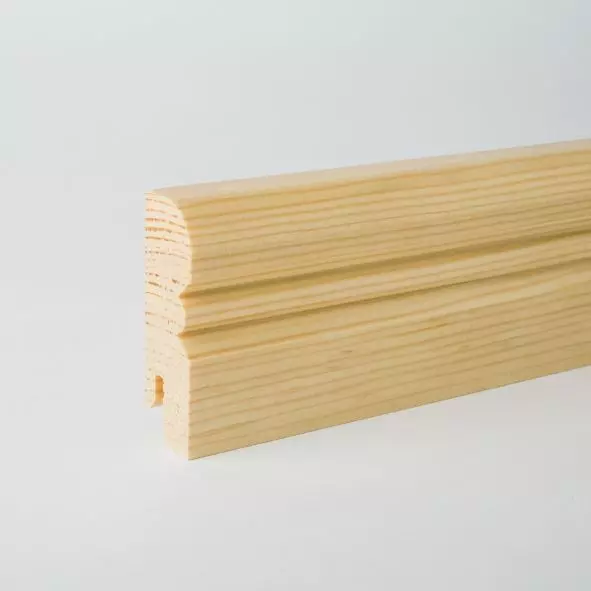 solid wood skirting 60mm with Altreno profile varnished pine