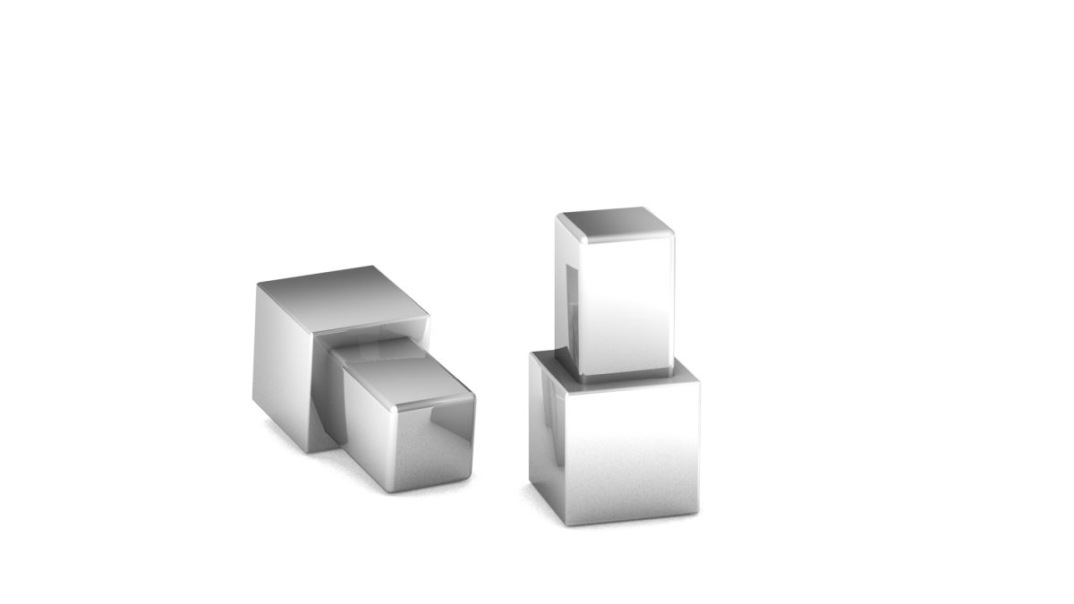 Prinz acciaio inox-eckstück per profilo quadrato 10 mm - Massiv - Acciaio inox lucido
