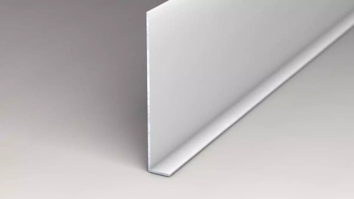 Aluminum skirting silver vinyl floor 14,5 x 100mm