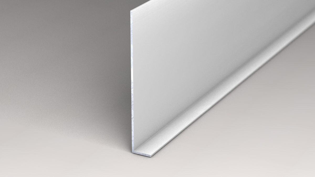 Aluminum skirting silver vinyl floor 14,5 x 100mm