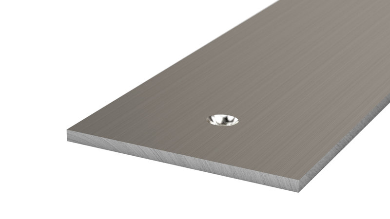 Prinz profilo piatto 60 x 3 mm - N. 129 - Acciaio inox spazzolato - 100 cm