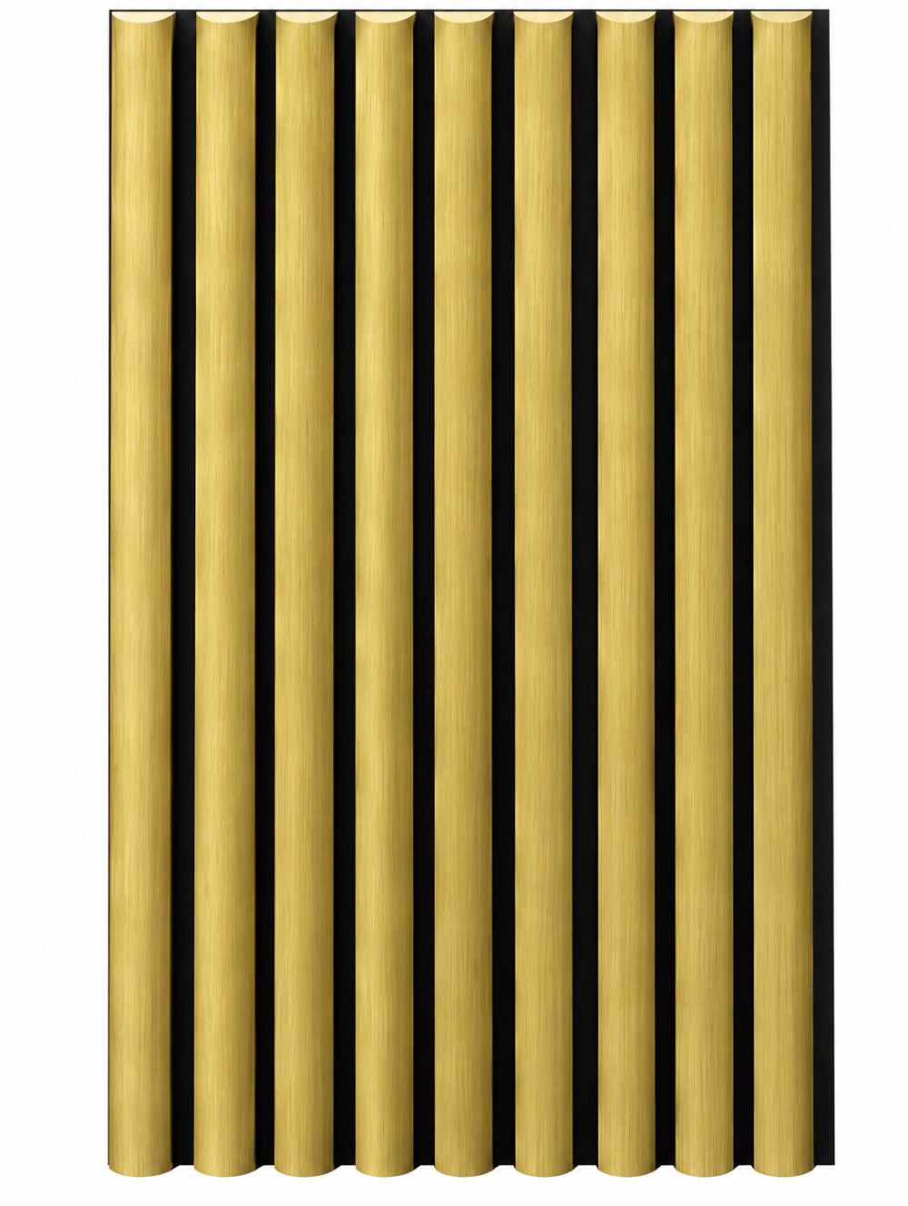 Pannello acustico WAVE 2600 x 400 mm - Feltro acustico nero - Gold