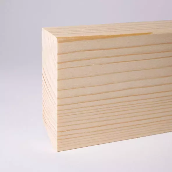 solid wood skirting 60 mm with chamfered front edge untreated pine