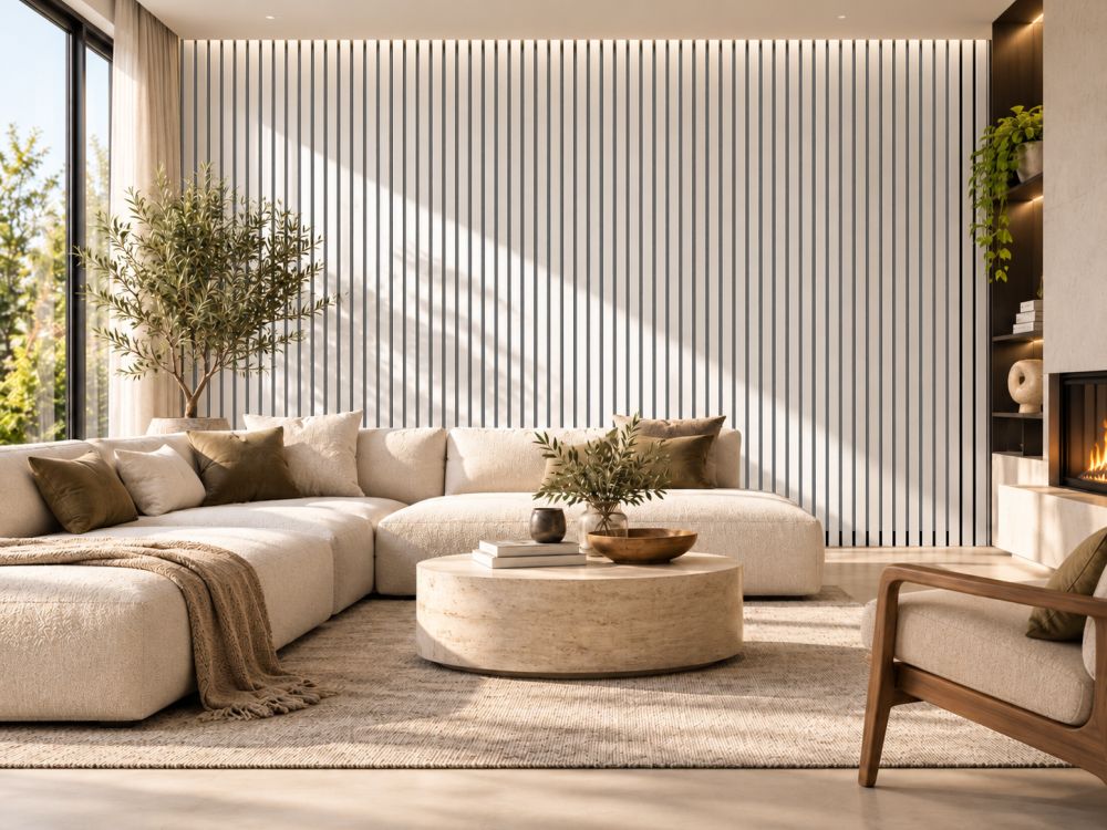 Pannello acustico LX 2600 x 400 mm - Feltro acustico grigio - White
