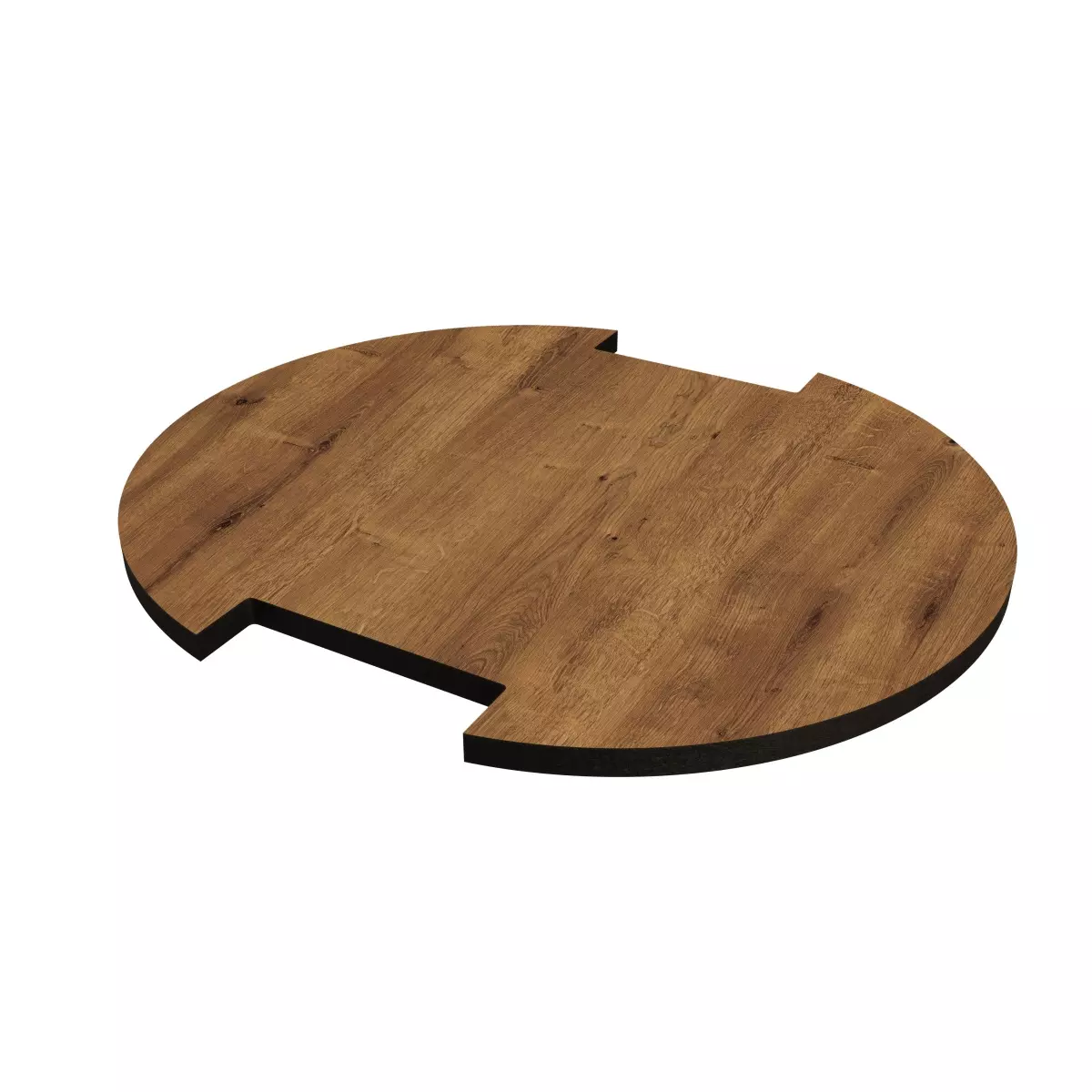 Oval shelf for design room divider - Rustic oak