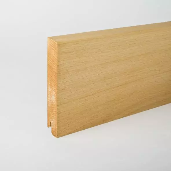 solid wood skirting 120mm with chamfered front edge oiled beech
