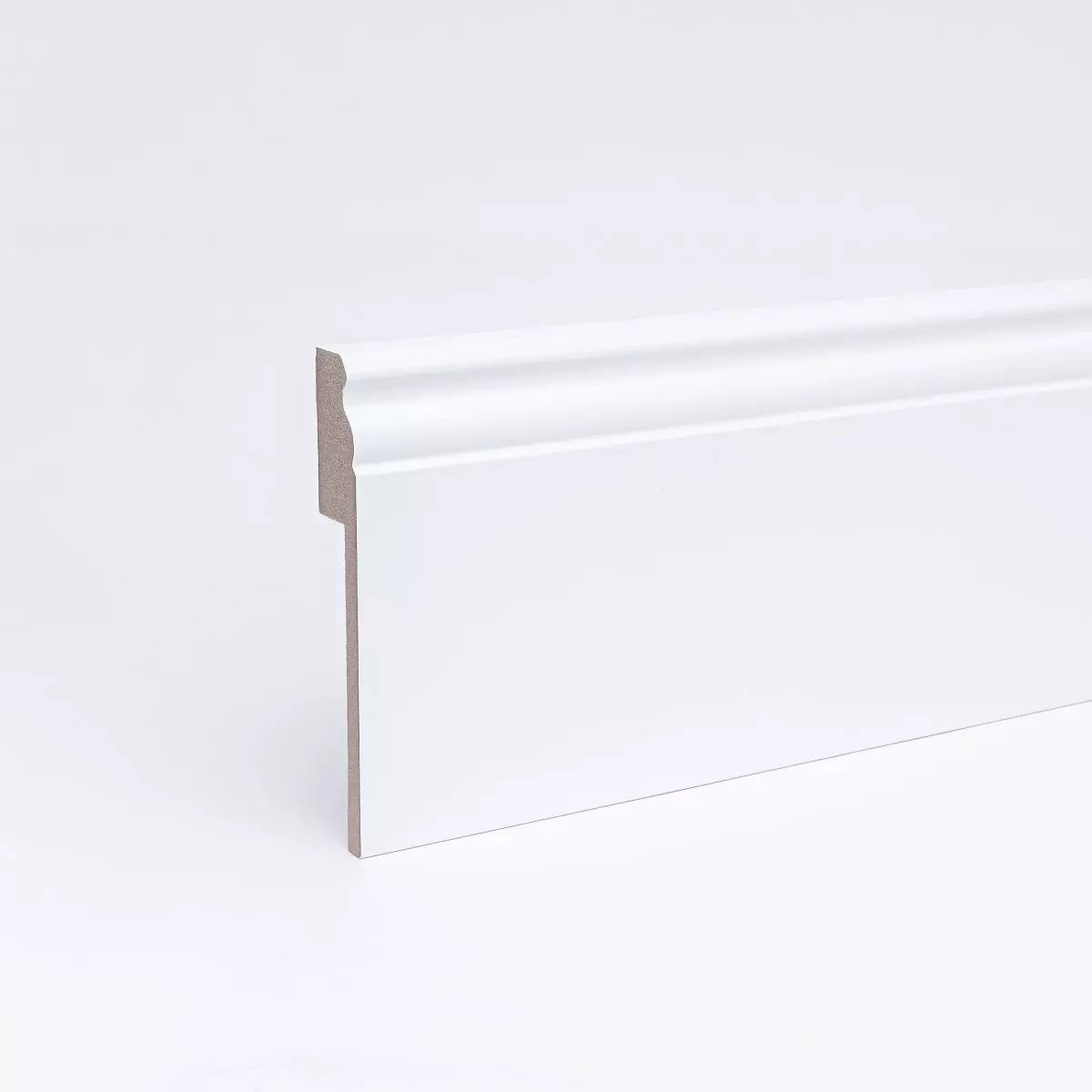 Abdeckleiste 120mm für Fliesensockel - Berliner Profil, Weiß