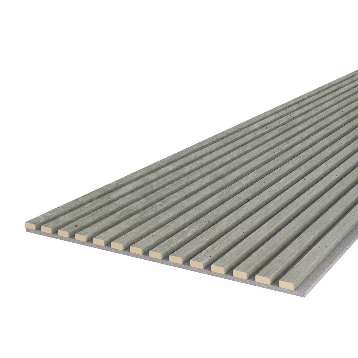 Akustikpaneel 2400 x 600 mm Beton - Akustikfilz Grau - Wandverkleidung