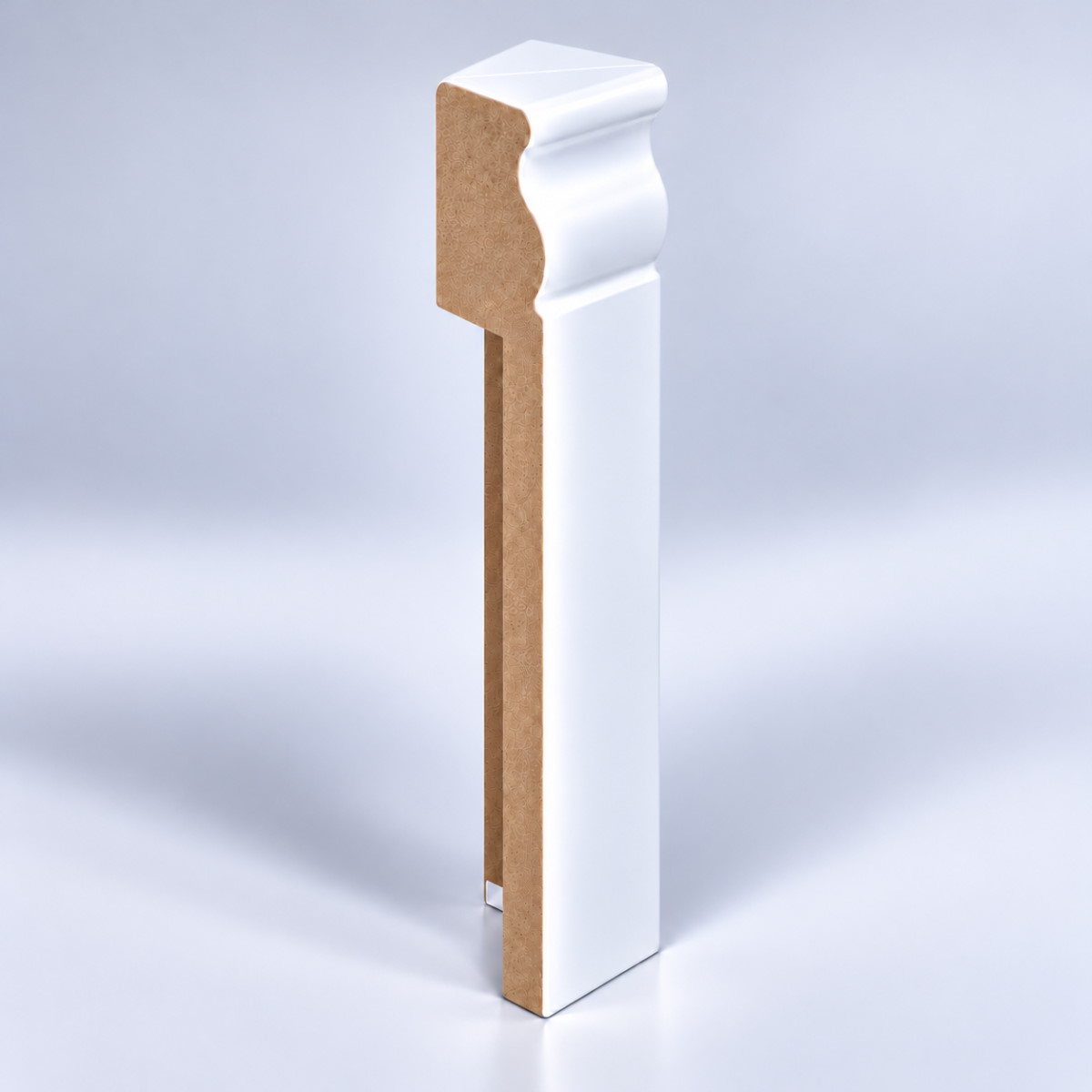 Abschluss für Abdeckleiste 120 mm Berliner Profil, Weiß