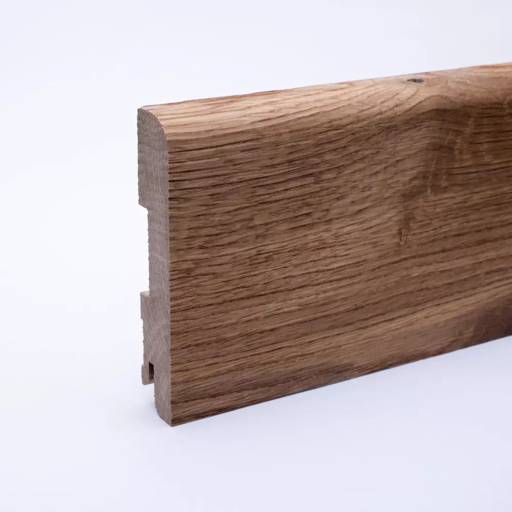 solid wood skirting 100mm with rounded front edge oiled oak