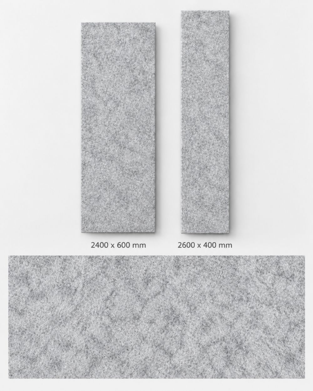 Felt grey 2400 x 600 mm