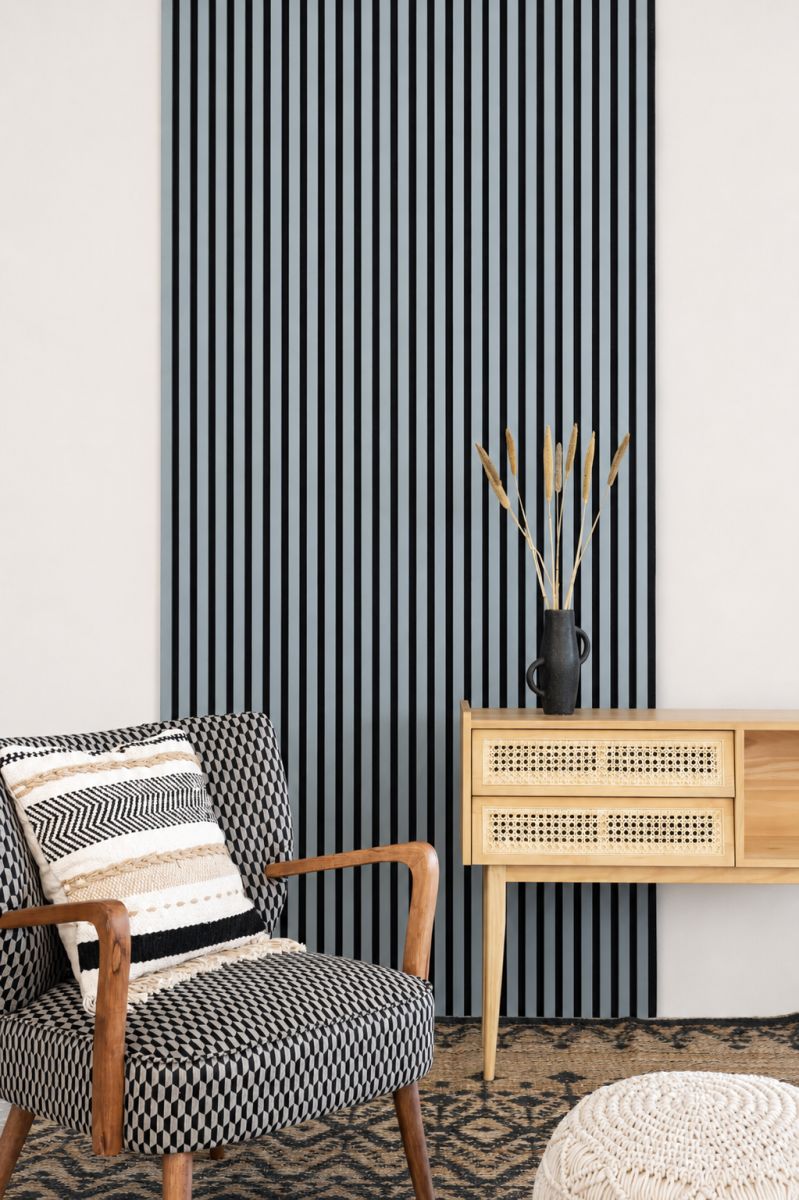 Panel acústico Acoustic+ Nordic 2400 x 600 mm - Fieltro acústico negro