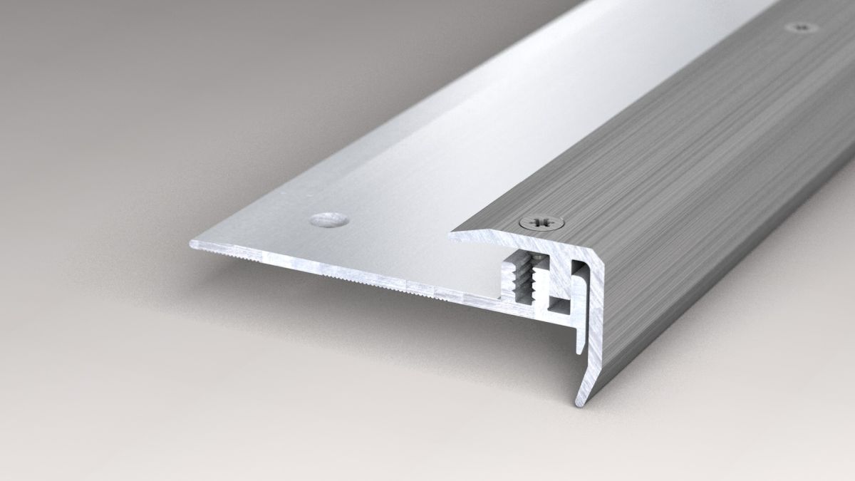 Prinz design step treppenkantensystem 18,5 x 18,5 mm - N. 331 - Acciaio inox spazzolato - 100 cm