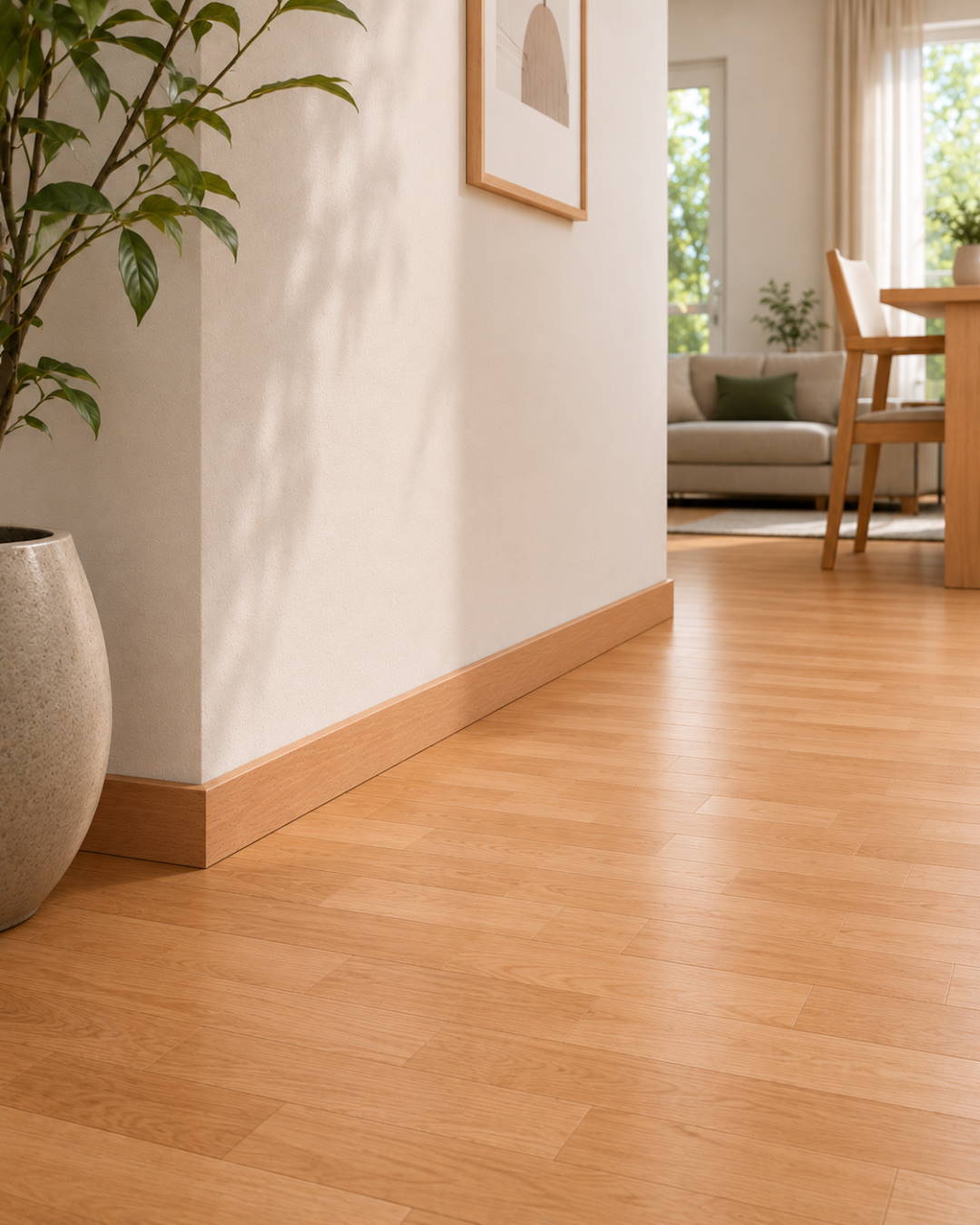 Sockelleiste mit Holzoptik 60 mm Buche natur