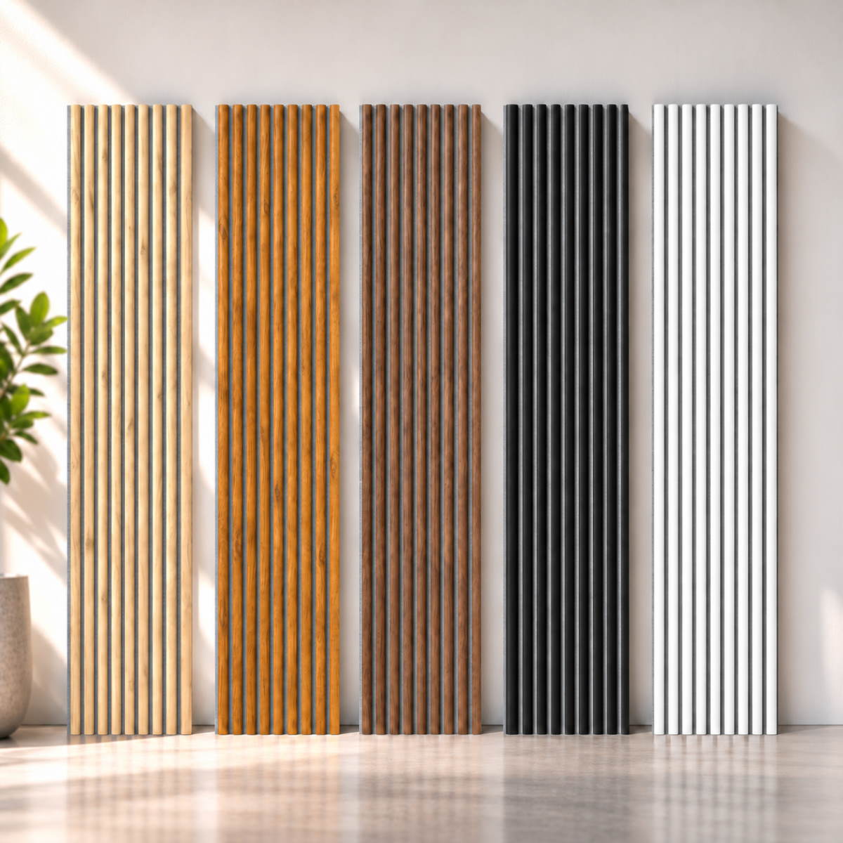Pannello acustico WAVE 2600 x 400 mm - Feltro acustico grigio - Black