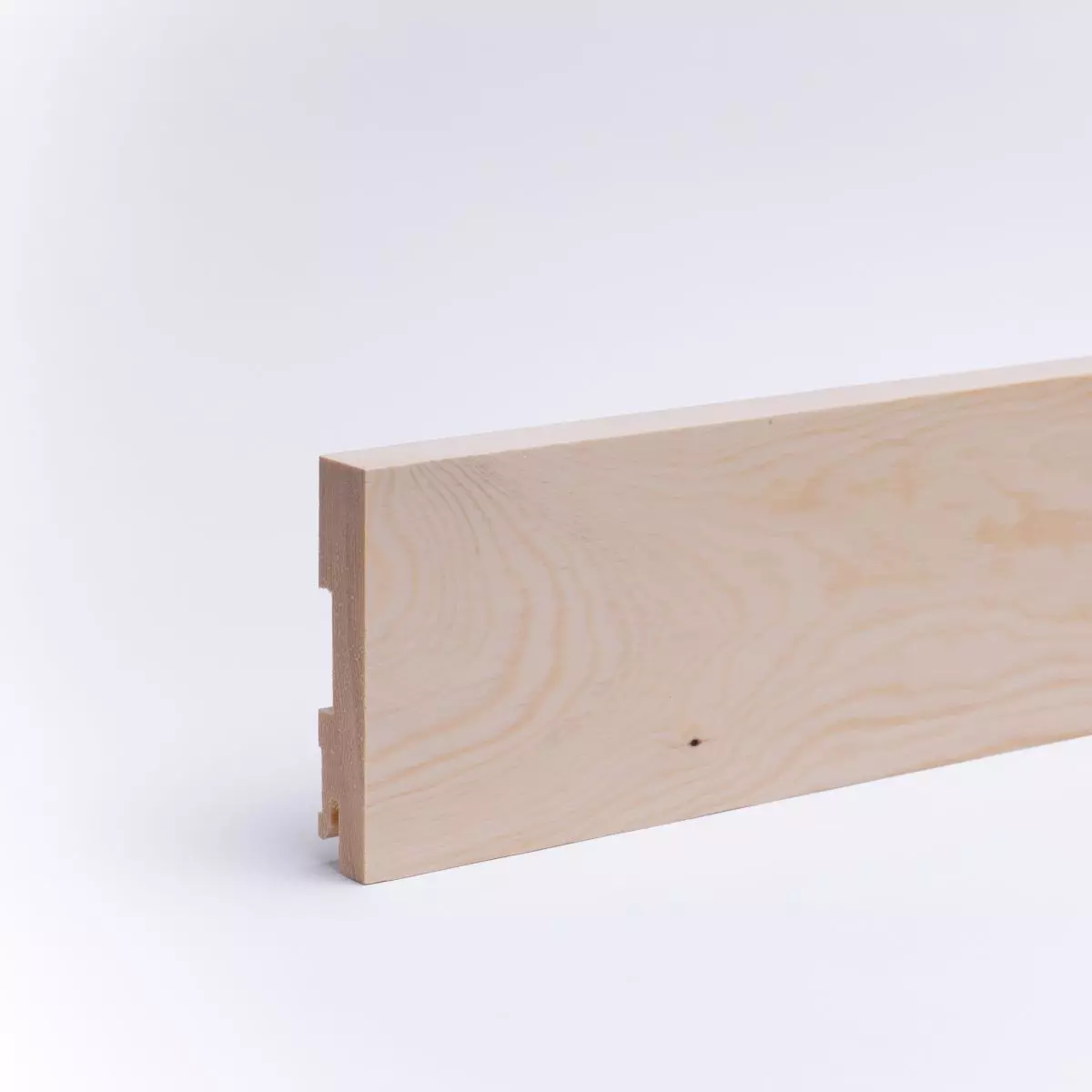solid wood skirting 120mm quadrangular varnished pine