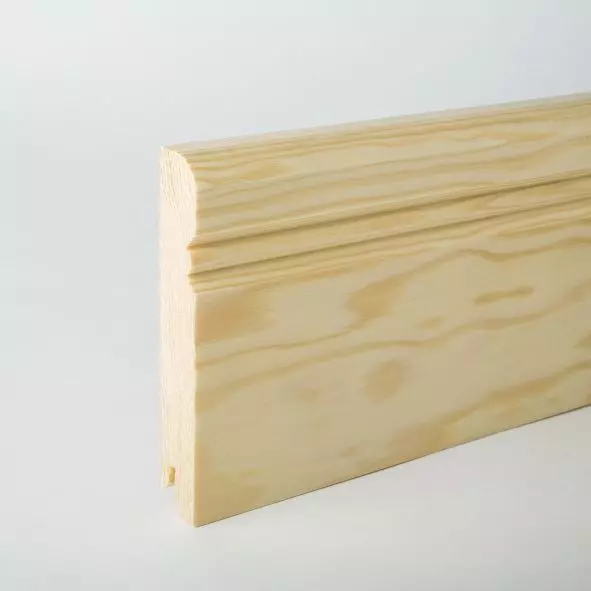 solid wood skirting 120mm with Altreno profile varnished pine