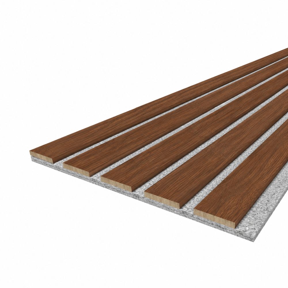 Campione LX - rovere scuro - feltro acustico grigio