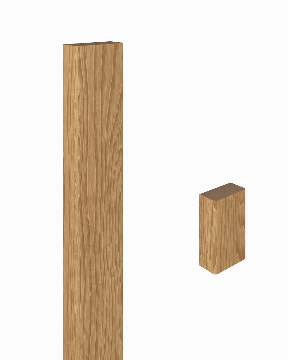 Wandverkleidung, Lamellenleiste, Wandlamelle - Furnier Eiche lackiert