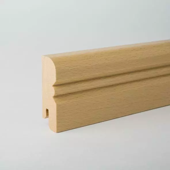 solid wood skirting 60mm with Altreno profile varnished beech