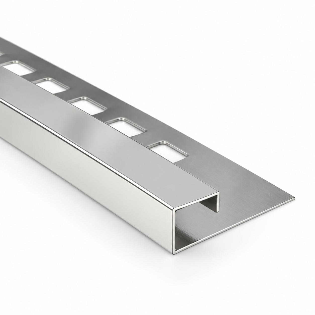 Quadratprofil Edelstahl „Q-Typ“ 12 mm, eckig - Edelstahl poliert