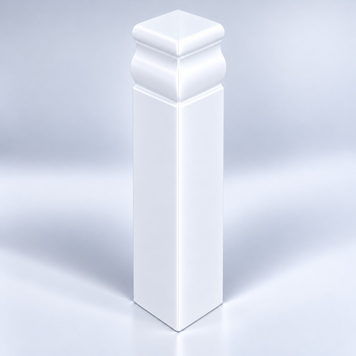 Abschluss für Abdeckleiste 120 mm Berliner Profil, Weiß