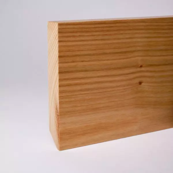 Square solid wood skirting 120mm - varnished cherry