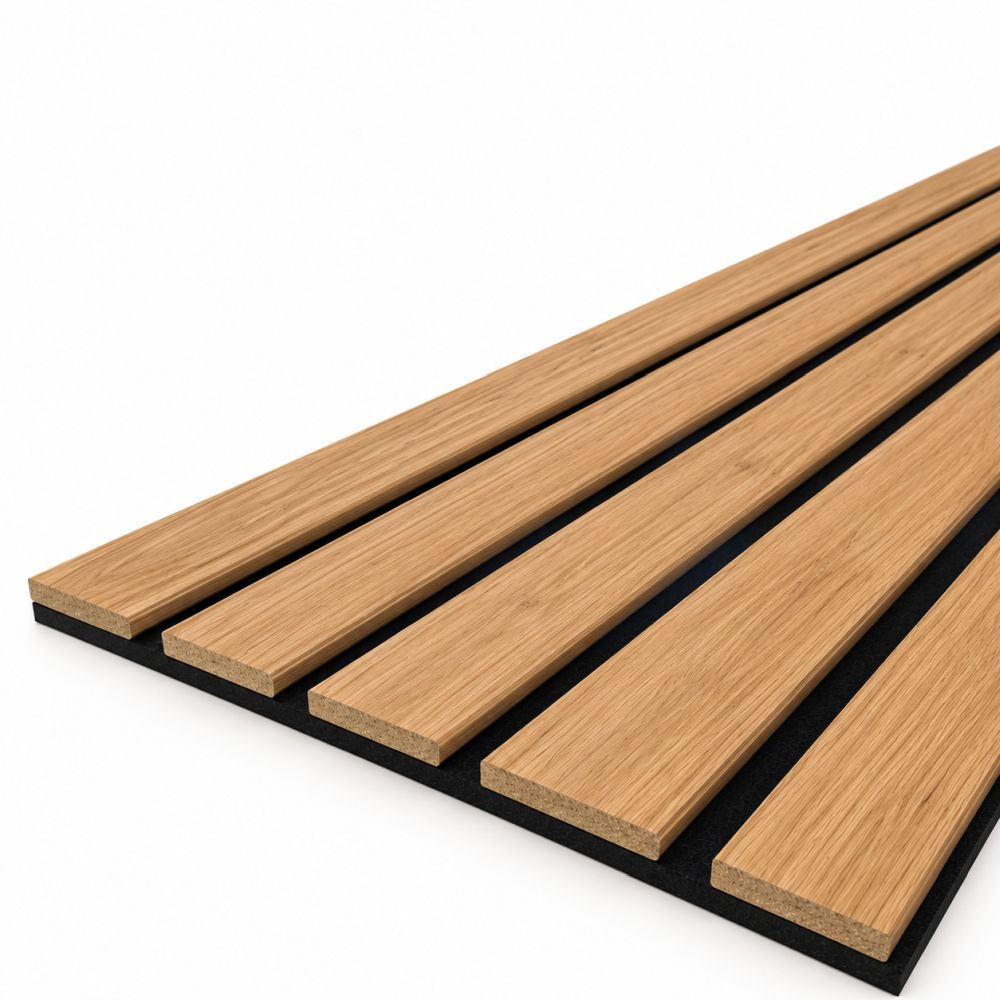 Pannello acustico LX 2600 x 400 mm - Feltro acustico nero - Oak natural