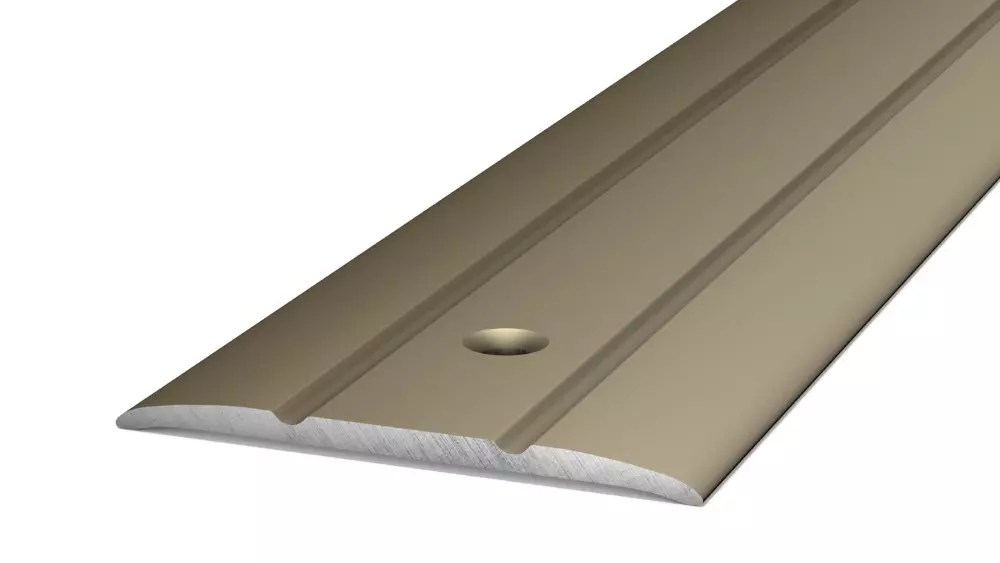 Transition profile 38 mm for screwing Matt stainless steel - 0.90 m