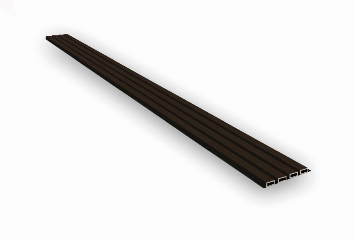 Muestra | Panel de pared para exteriores de WPC - Marrón oscuro