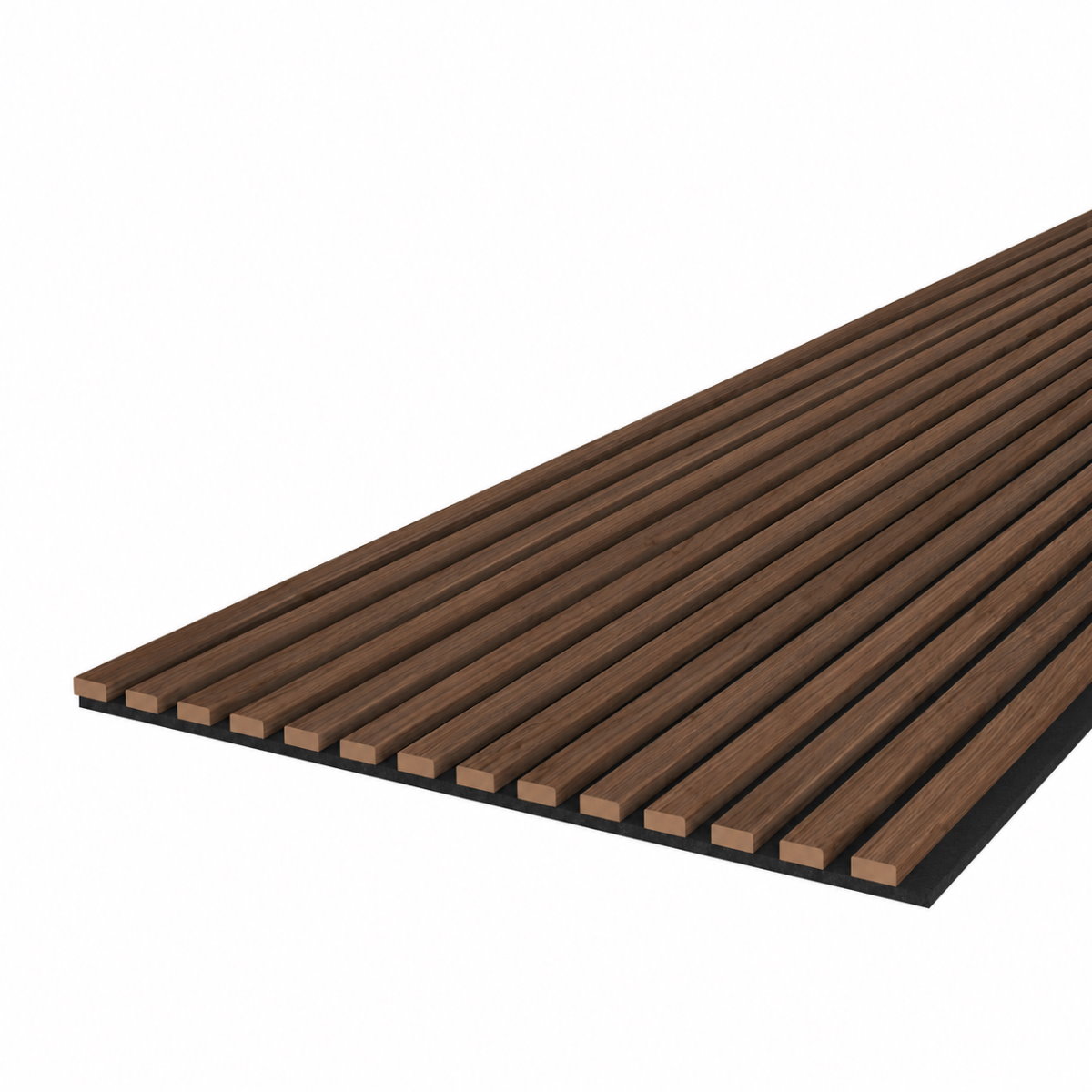 Pannello acustico Acoustic+ Rovere scuro 2400 x 600 mm - Feltro acustico nero
