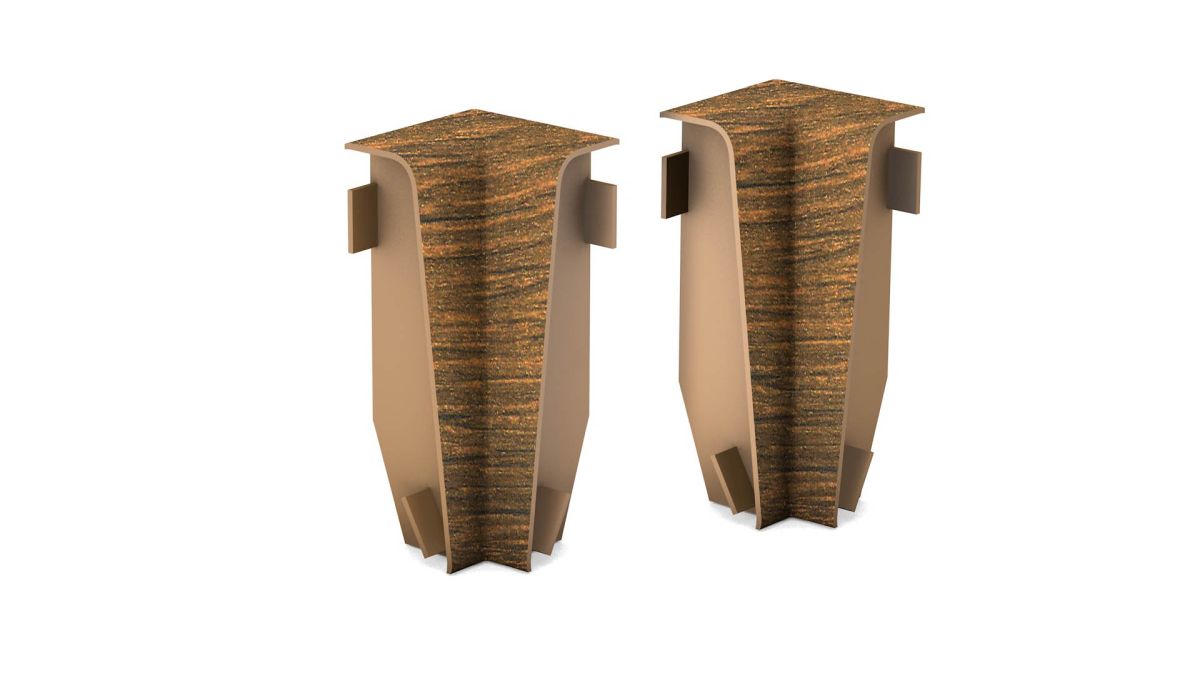 Prinz angoli interni per MDF-sockeleiste 18 x 58 mm n. 809. - Noce
