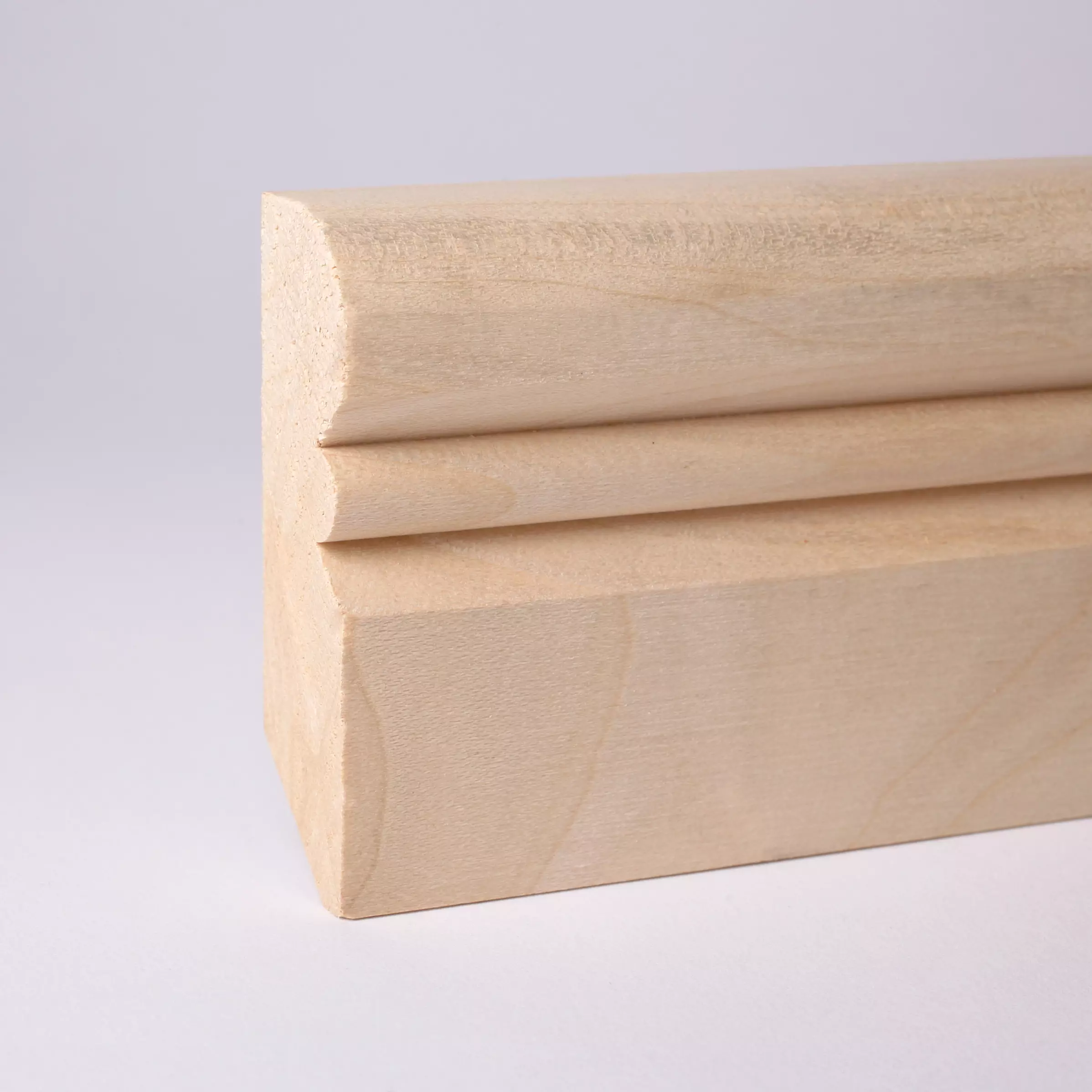 Solid wood skirting board Alt Reno profile 60mm - maple raw