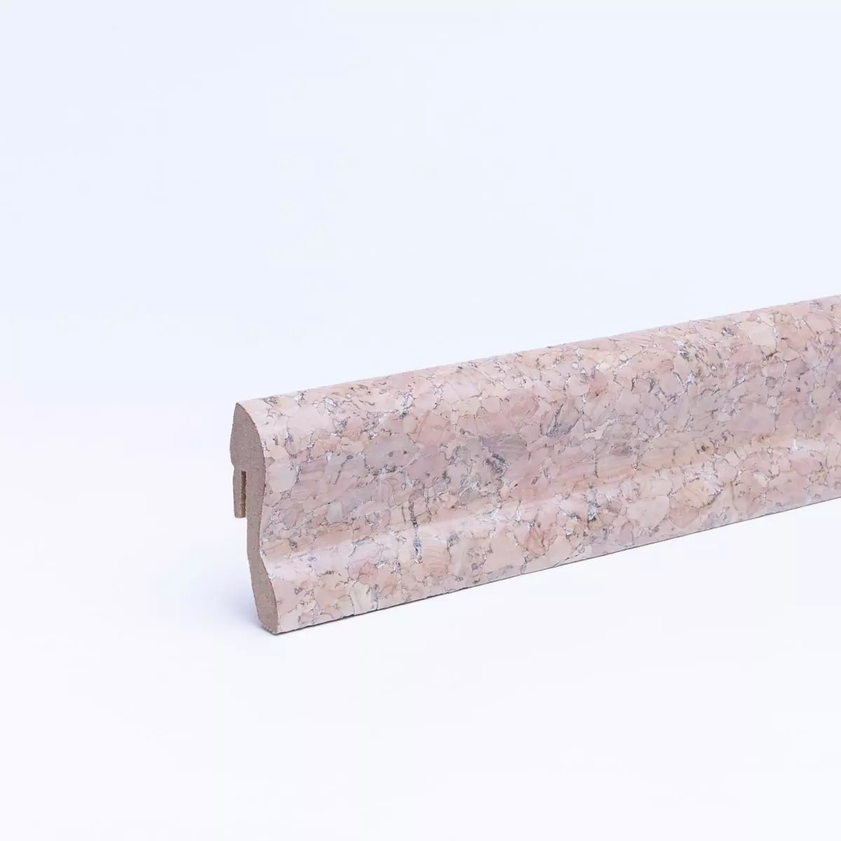 Cork skirting 40 mm cork coarse creame varnished